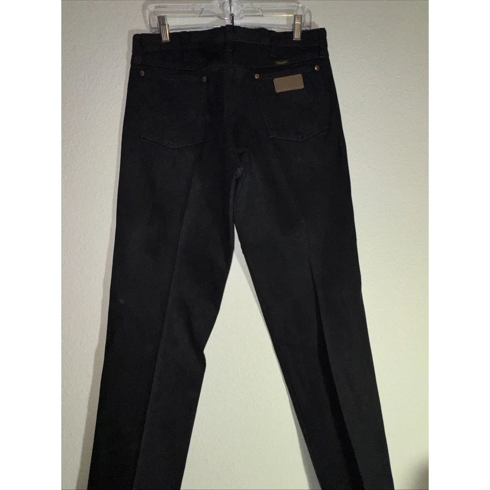 Vintage Wrangler Jeans Mens 33x34 Shadow Black Cowboy Cut Read Description